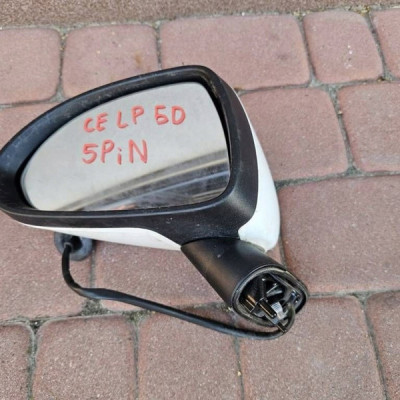 Lusterko lewe białe 40R Z40R 5PIN Europa 5drzwi Opel Corsa E